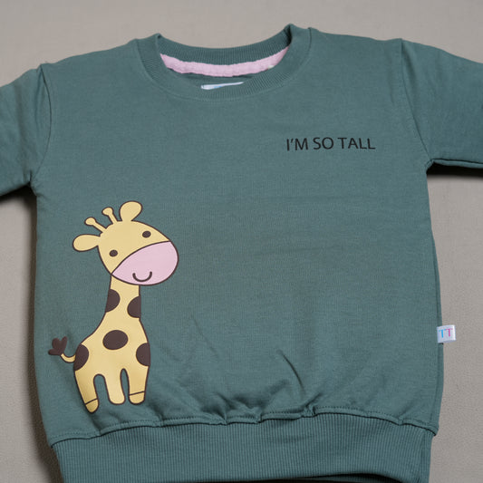 Giraffee Print  Sweat Shirt