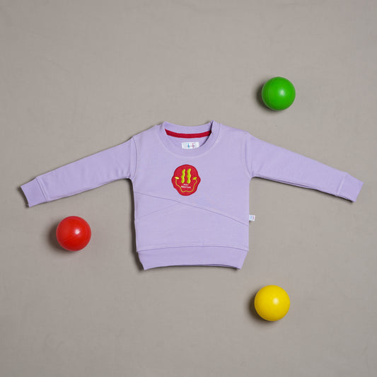 Smiley  Patchwork Sweat Shirt