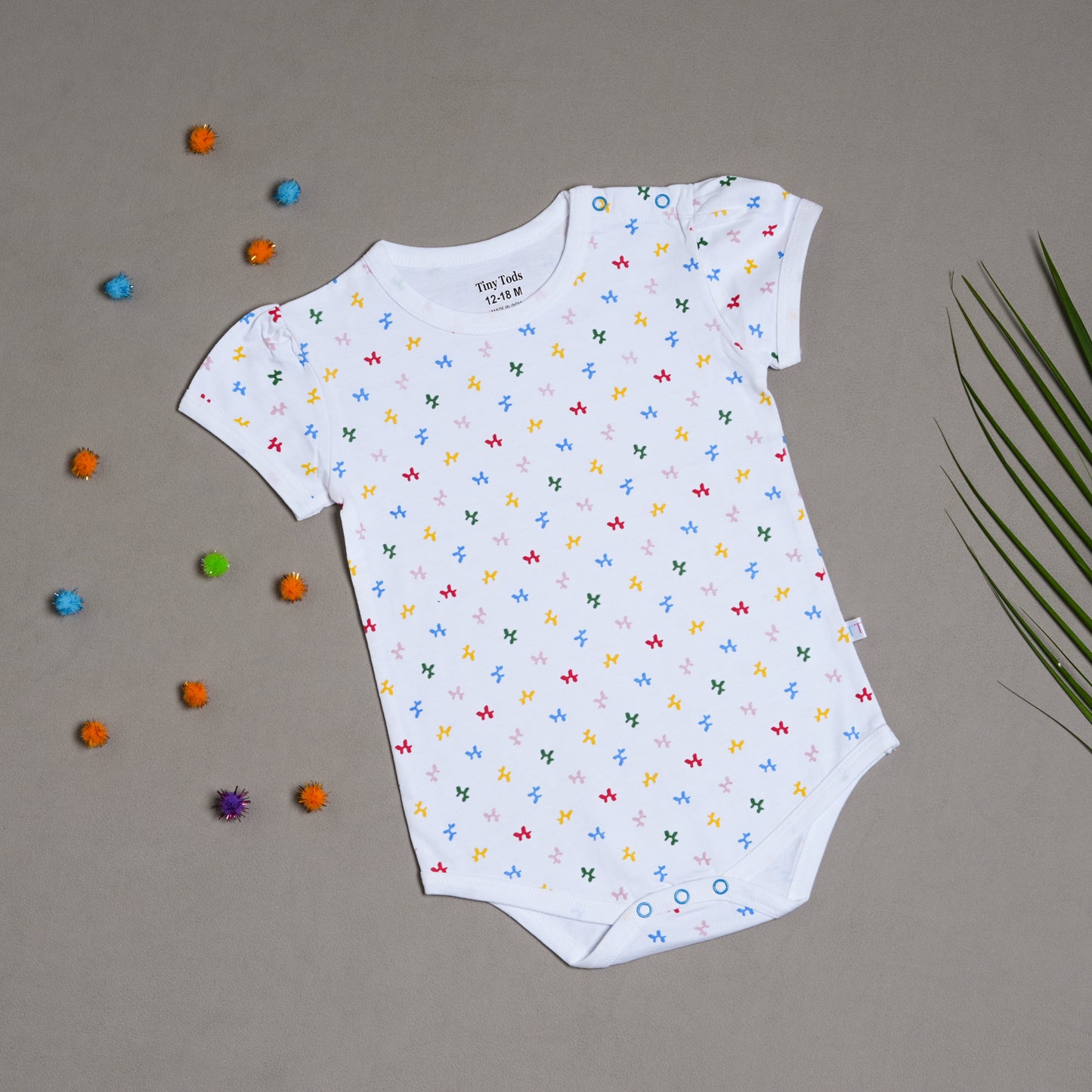 Multi Color Toy Print Onesies