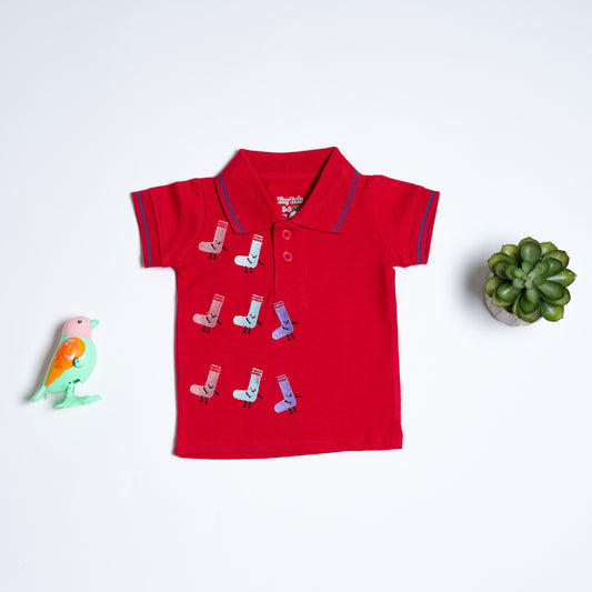 Shoe Embroidered Polo T-Shirt