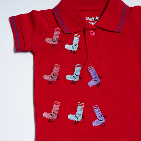 Shoe Embroidered Polo T-Shirt