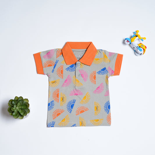 Sunrise Printed Polo T-Shirt