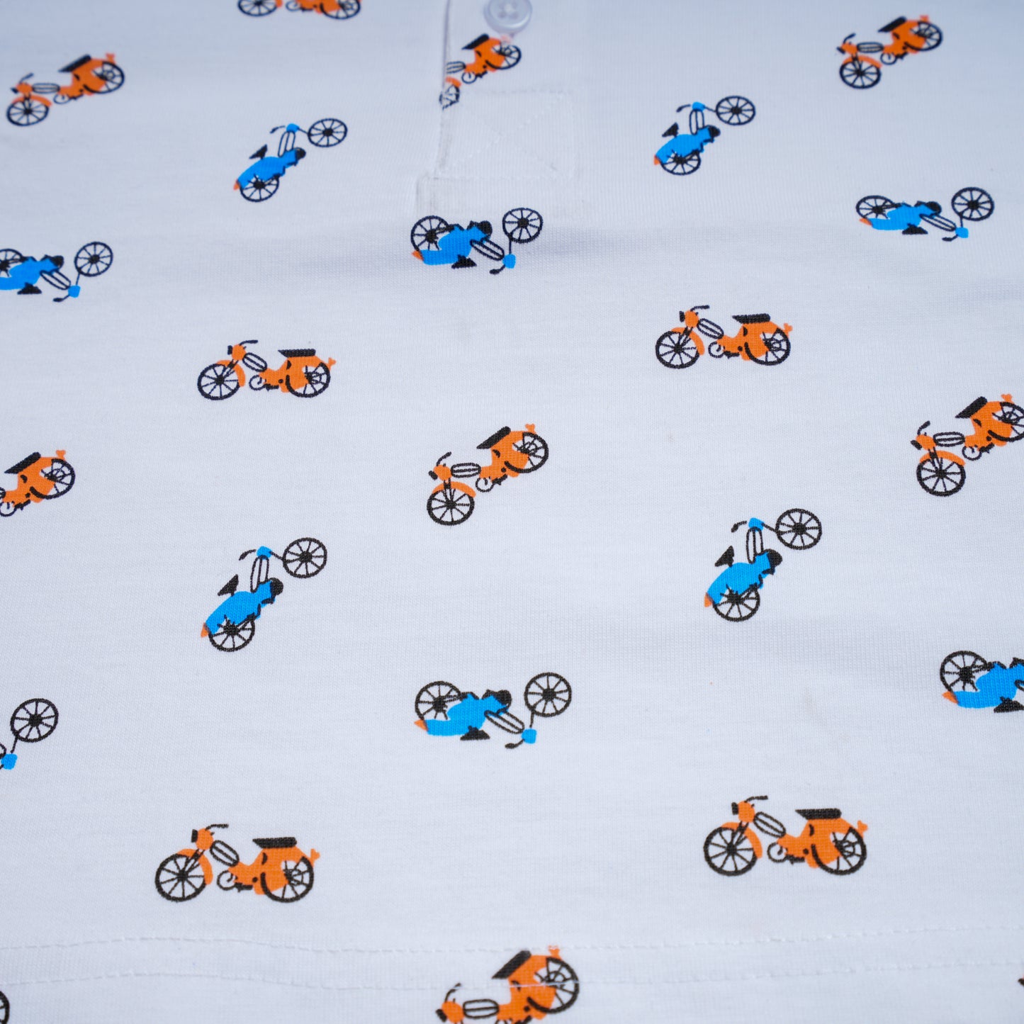 Bicycle Printed Polo T-Shirt